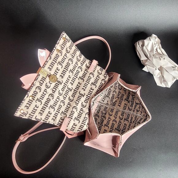 Juicy Couture Cute Bow Coquette Pink Diamond For The Girls Crossbody Handbag NWT - Picture 7 of 9